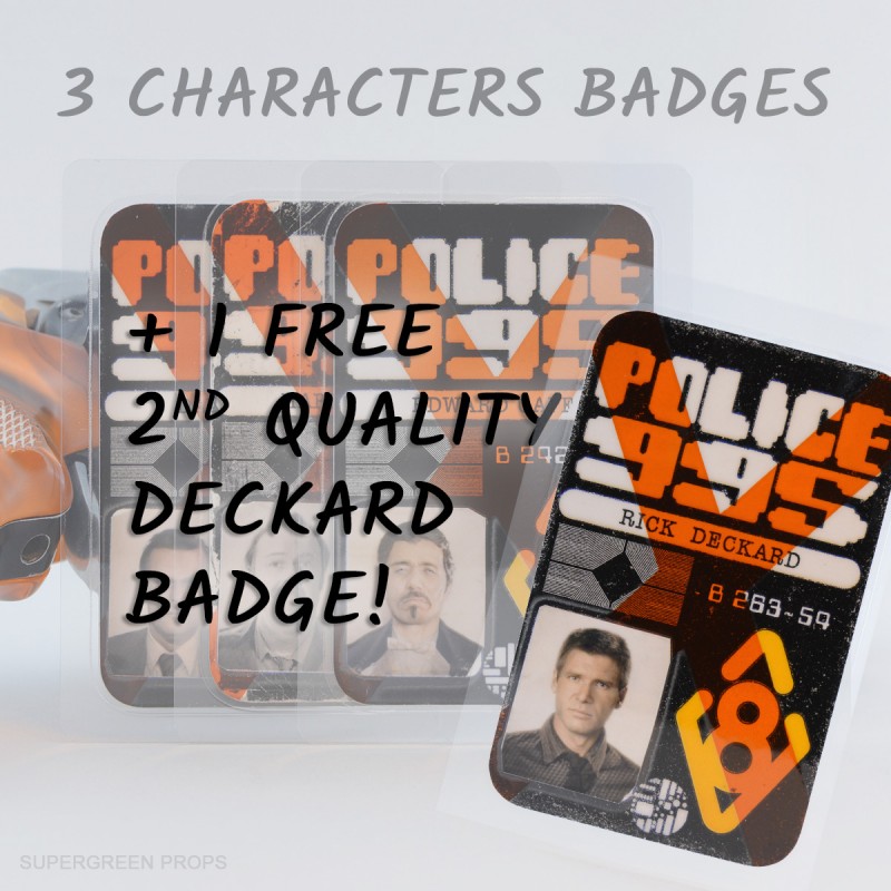 Set of 3 characters + free 2nd quality Deckard badge